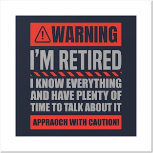 Retirement Design For Men Women Retiree Retired Retirement Posters and Art